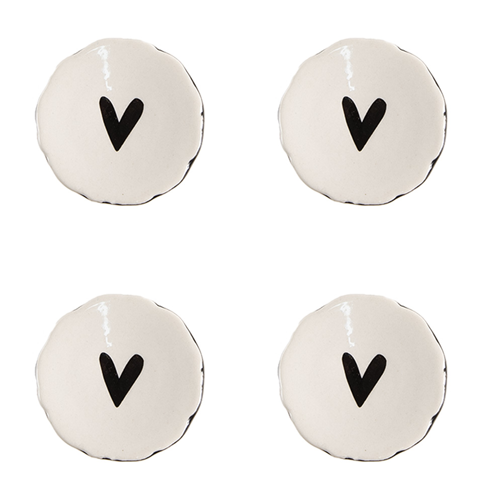 [65285] Deurknop set van 4 Ø 4x3/6 cm