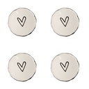 Türknauf set van 4 Ø 4x3/6 cm
