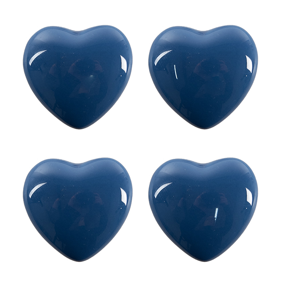 [65294] Poignée de porte set de 4 Bleu Ø 4x3/6 cm