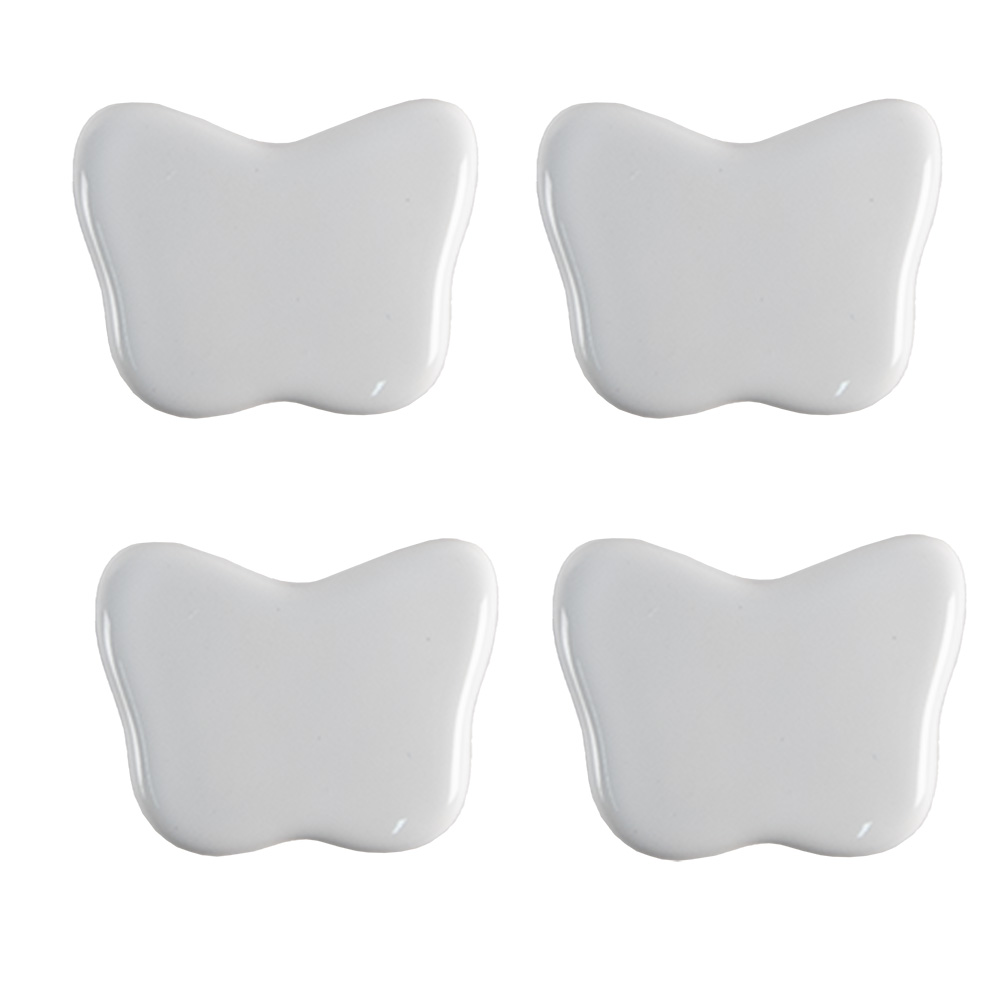 [65300] Pomello per Porta set di 4 Bianco Ø 4x3/6 cm