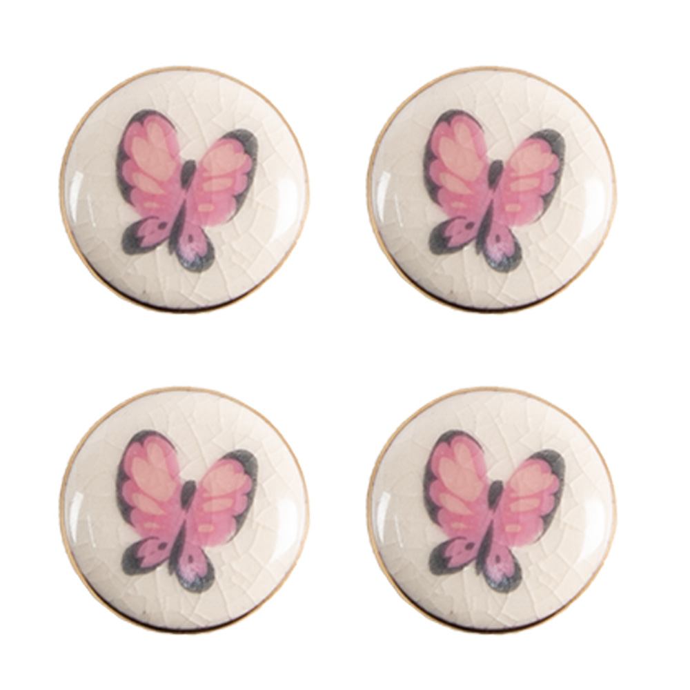 [65301] Deurknop set van 4 Ø 3x1/4 cm