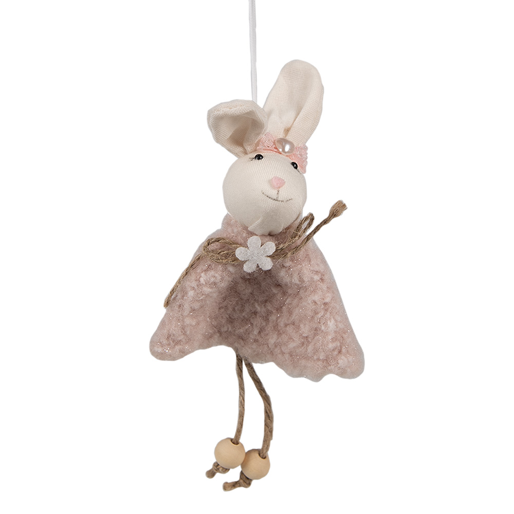 [65352] Decorative Hanger Rabbit Pink 8x3x16 cm