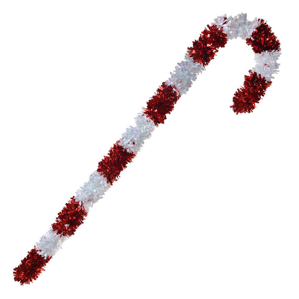 [65472L] Weihnachtsdeko Zuckerstange Rot Weiß 32x10x120 cm
