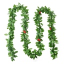 Dekoration girlande Weihnachten Grün Rot 200 cm