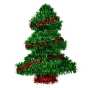 Muro Decorazione Albero di Natale Verde Rosso 26x3x34 cm