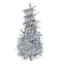 Dekoration Weihnachtsbaum Silberfarbig Ø 12x25 cm