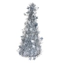 Dekoration Weihnachtsbaum Silberfarbig Ø 17x38 cm