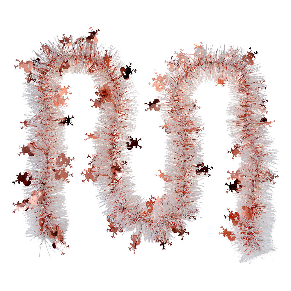 [65559] Decorazione ghirlanda di natale Bianco Color rame 200 cm