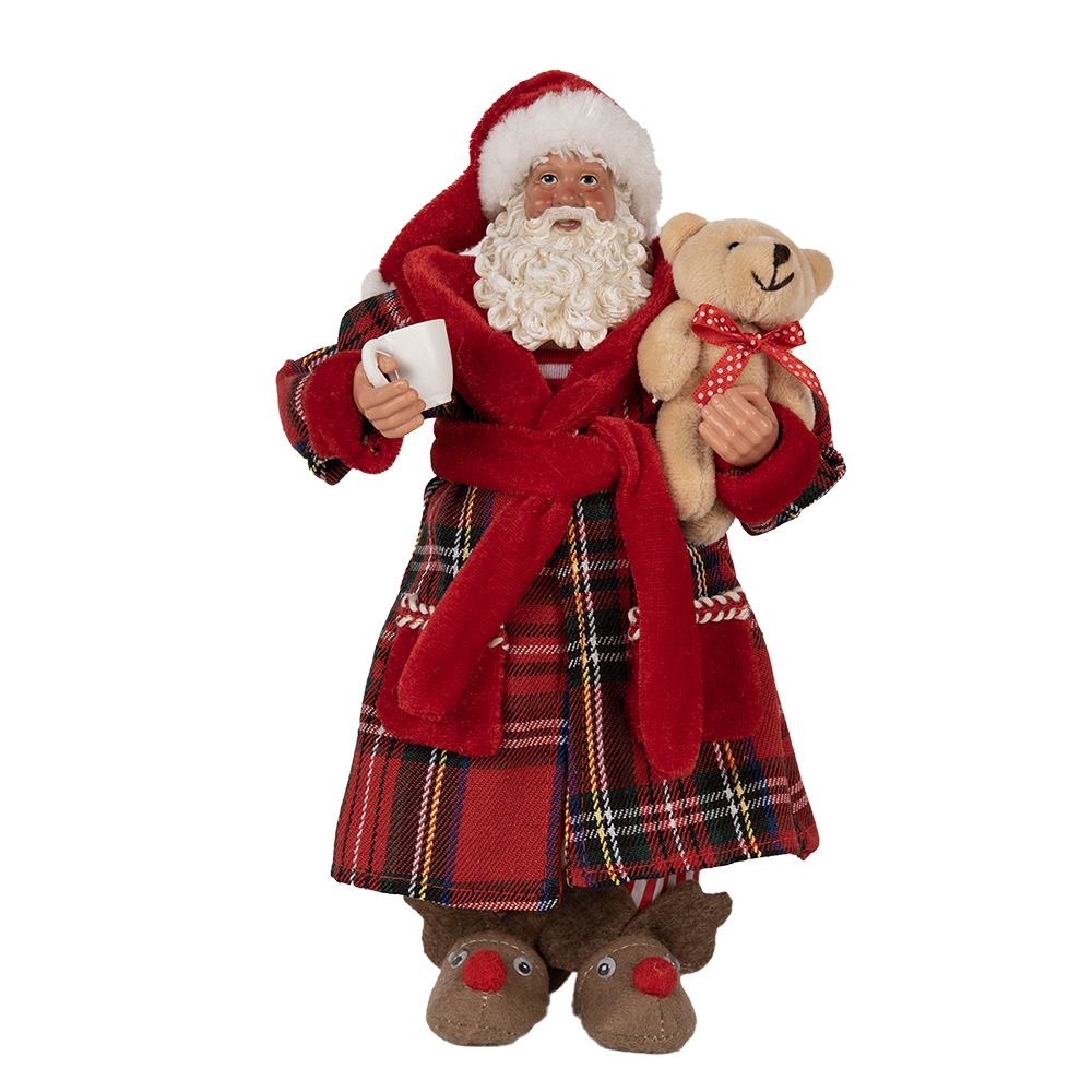 Decoratie kerstman 16x10x27 cm