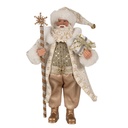 Weihnachtsdeko Weihnachtsmann Weiß Beige 16x10x27 cm