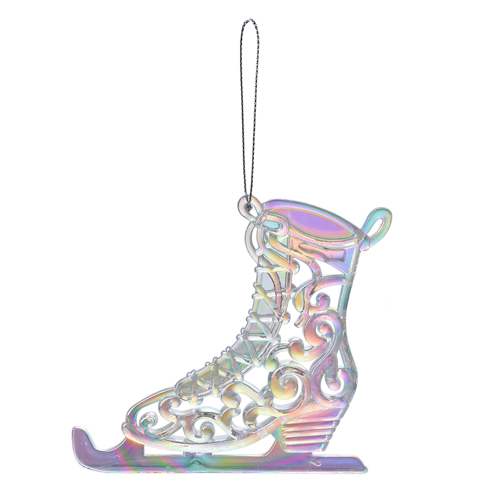 [65606] Anhänger Schlittschuh Silberfarbig 12x1x12 cm