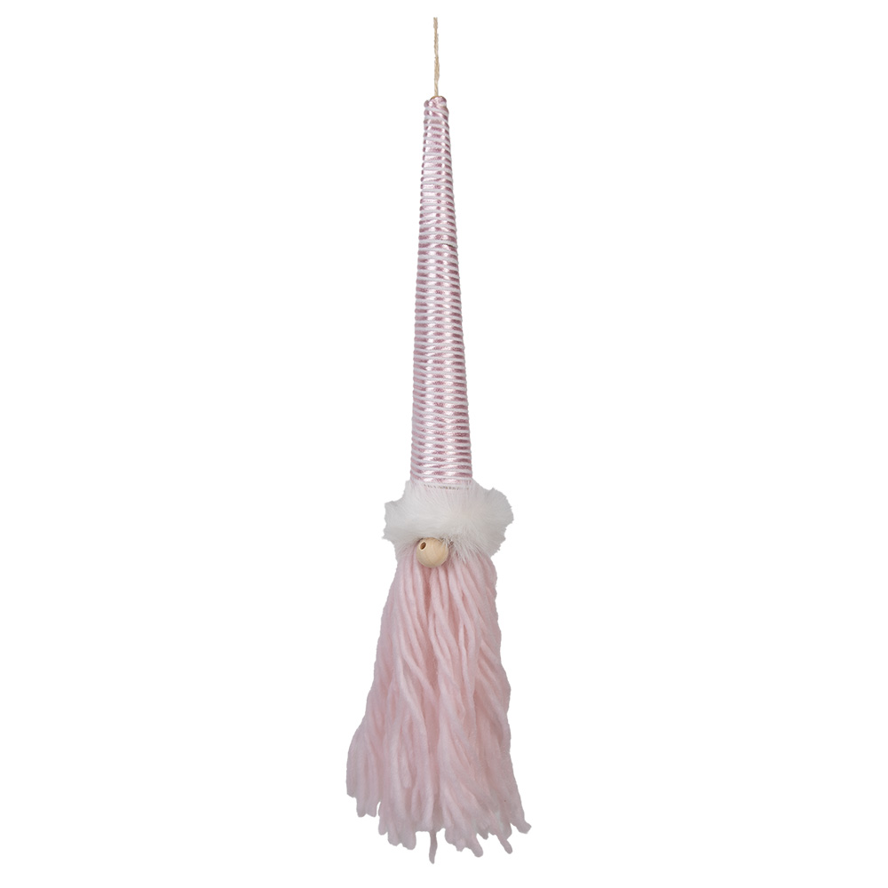 [65611] Decorazione pendente Gnomo Rosa 6x6x48 cm