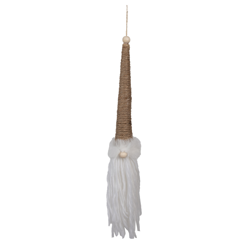 [65614] Decorazione pendente Gnomo Marrone 6x6x48 cm