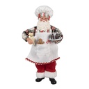 Weihnachtsdeko Weihnachtsmann Weiß Rot 16x9x28 cm