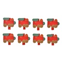 Klammer mit Lokomotive (set 8) Rot Grün 4x1x3 cm