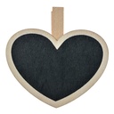 Klammer mit Kreidetafel Schwarz Braun 8x2x8 cm