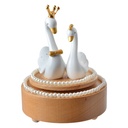 Boîte à musique Beige Blanc Ø 11x15 cm