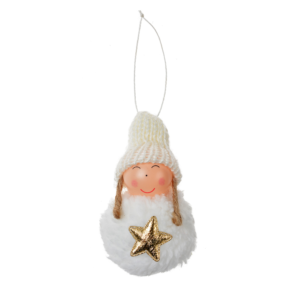 [65679W] Decoratie hanger engel Ø 5x9 cm