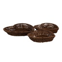 Cesti Portaoggetti (set di 3) Marrone 28x25x5 / 25x23x5 / 22x21x5 cm