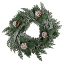 Weihnachtsdeko Kranz Grün Weiß Ø 40x5 cm
