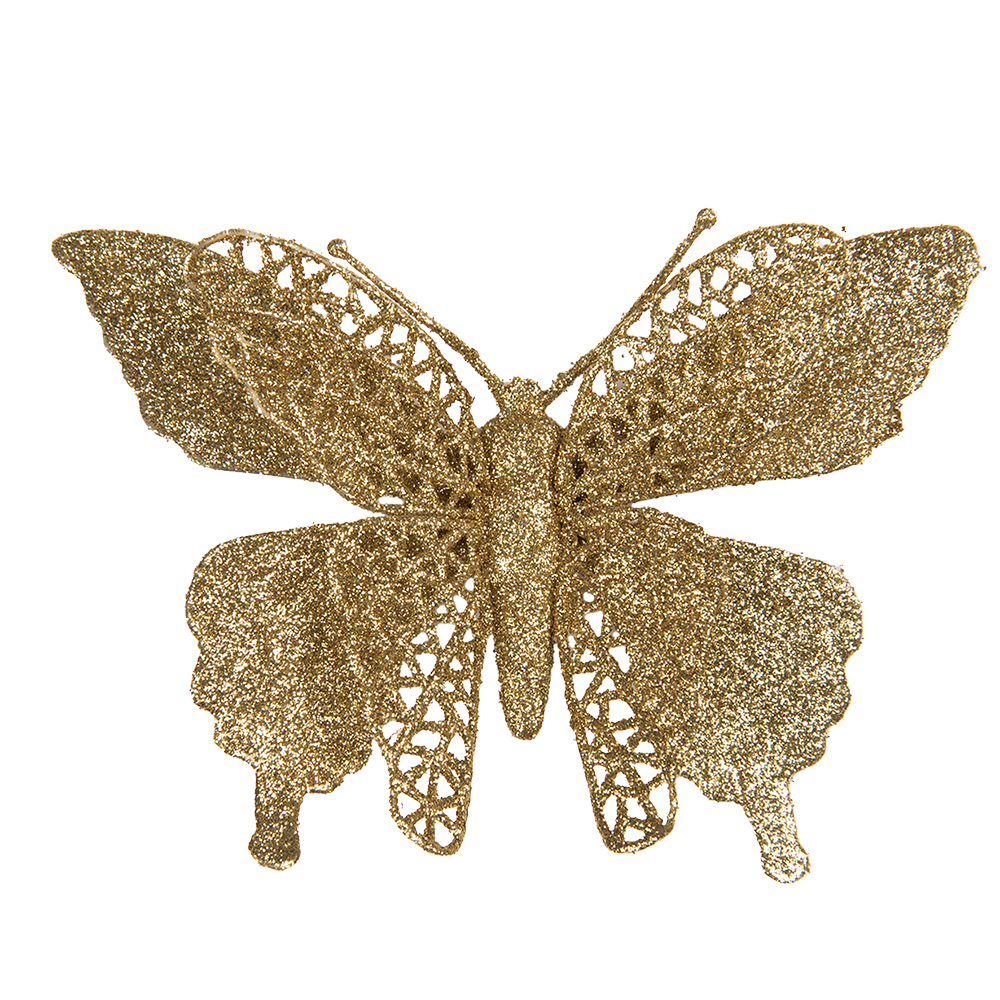 Decoratie vlinder 17x2x12 cm