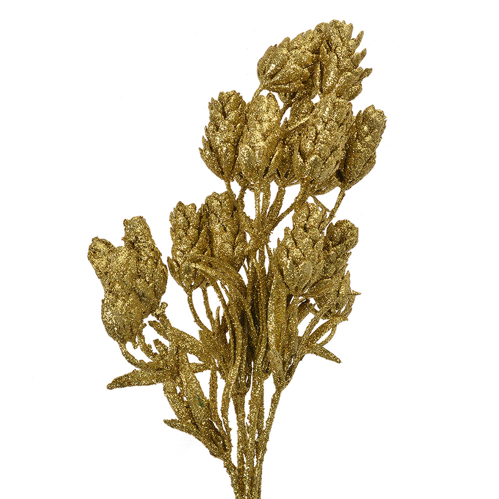 Decoratie tak met bloemen 10x8x35 cm