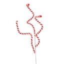 Christmas Decoration Red White 16x3x70 cm