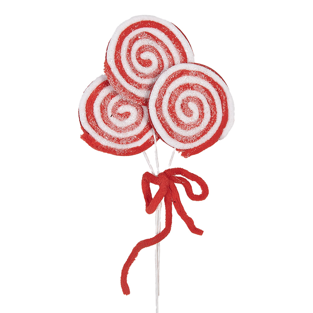 [65854] Decorazione Natalizia Lecca lecca Rosso Bianco 15x1x30 cm