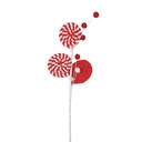Weihnachtsdeko Lollipop Rot Weiß 12x1x42 cm
