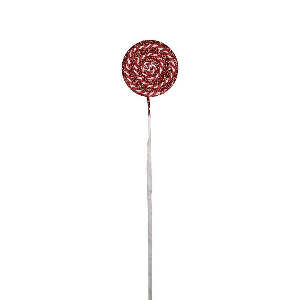 [65867] Décoration de Noël Sucette Rouge Blanc 6x2x40 cm