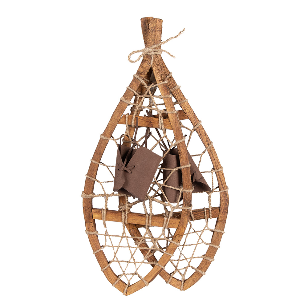 [65880] Decoratie sneeuwschoenen (2) 55x22x5 cm