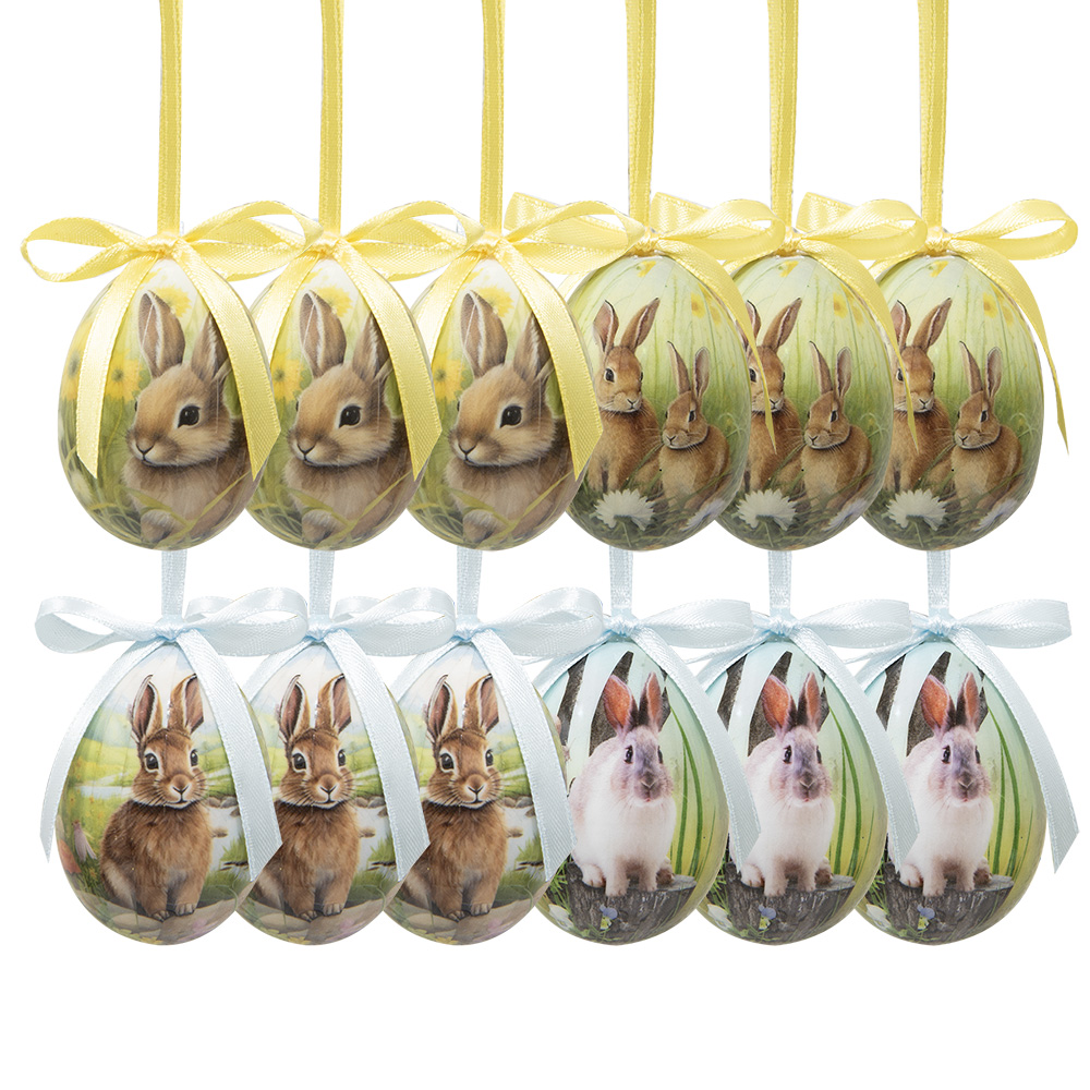 [65902] Decoratie hanger ei (set 12) Ø 4x5 cm