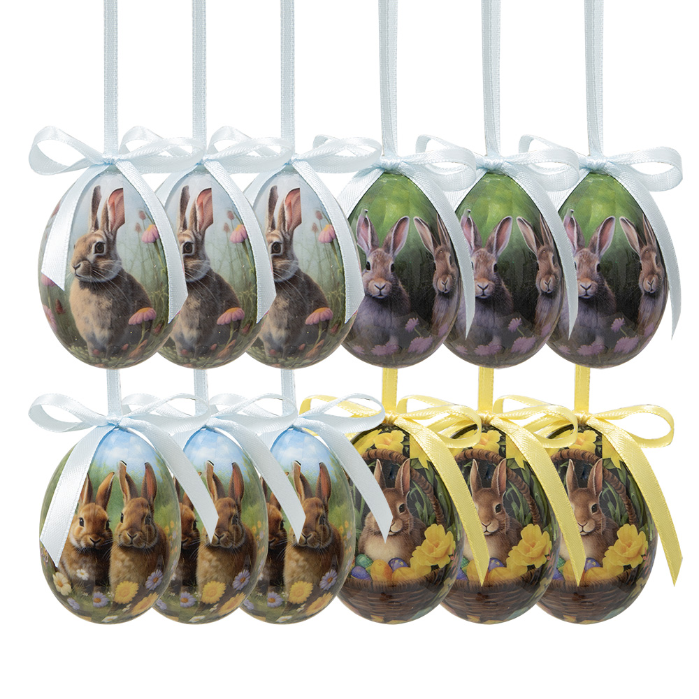 [65904] Decoratie hanger ei (set 12) Ø 4x5 cm