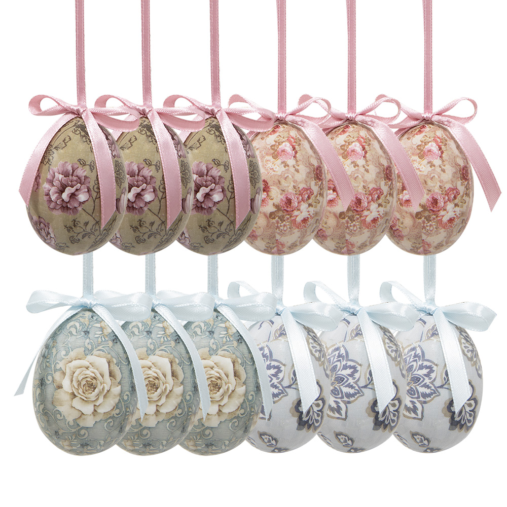 [65905] Decoratie hanger ei (set 12) Ø 4x5 cm