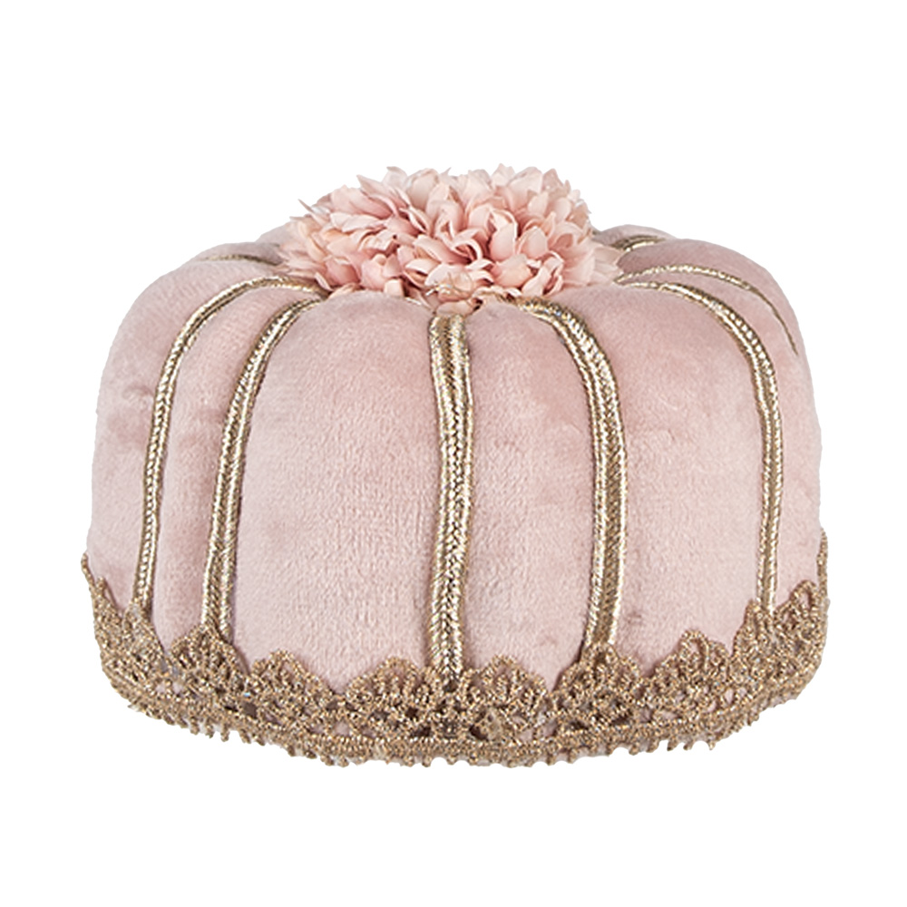 [65925] Dekoration Torte Rosa Goldfarbig Ø 12x7 cm