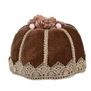 Dekoration Torte Braun Goldfarbig Ø 15x10 cm