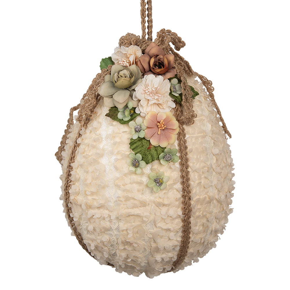 [65929] Decorative Hanger Egg Beige Ø 20x29 cm