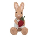 Decoration Statue Rabbit Brown Red 10x10x19 cm