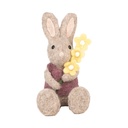 Decorativa Coniglio Beige Giallo 10x10x19 cm