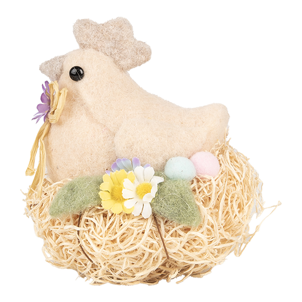 [65958] Decorativa Gallina Beige 10x11x13 cm