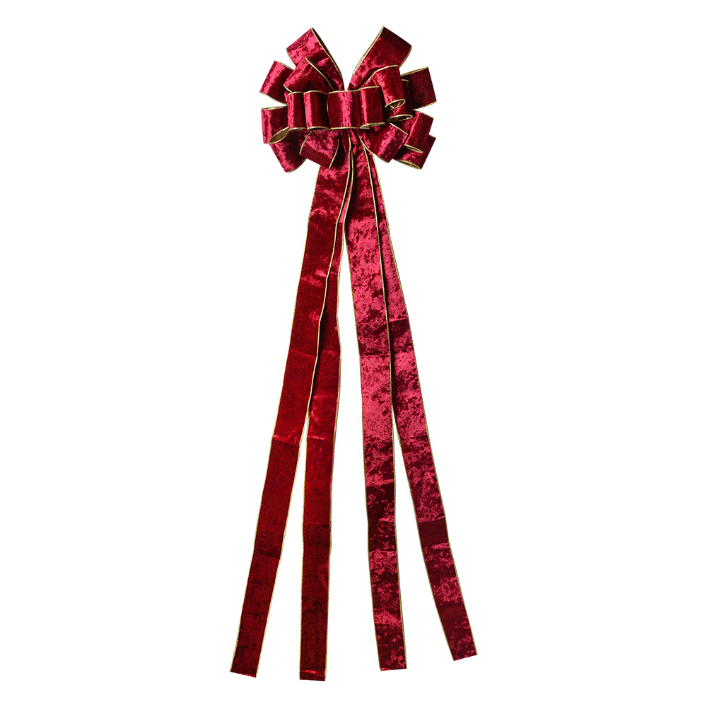 [65975BU] Dekorative Schleife Rosa Goldfarbig 33x135 cm