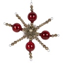 Christmas Bauble Red Silver colored 18x3x18 cm