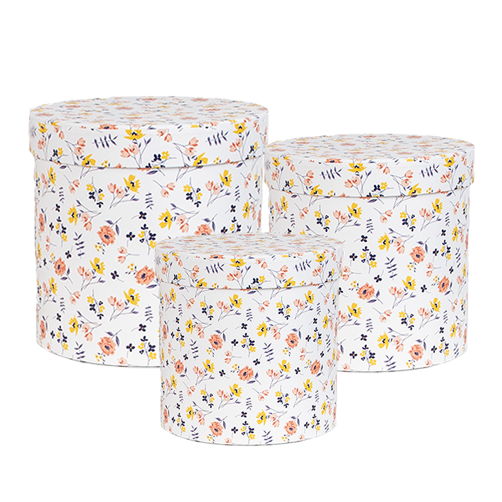 [66007] Hoedendoos (3) Ø 19x19 / Ø 17x17 / Ø 15x15 cm