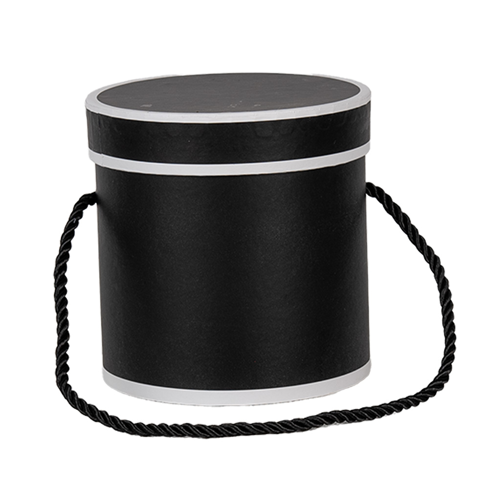 [66009Z] Pacco Regalo Nero Ø 12x12 cm
