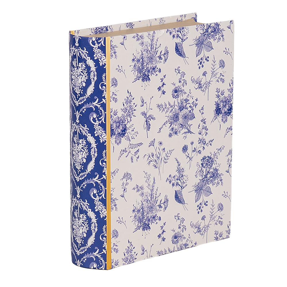 [66014] Scatola a libro Bianco Blu 17x14x5 cm