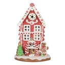 Decoration huis met LED 14x14x22 cm / 3xAAA