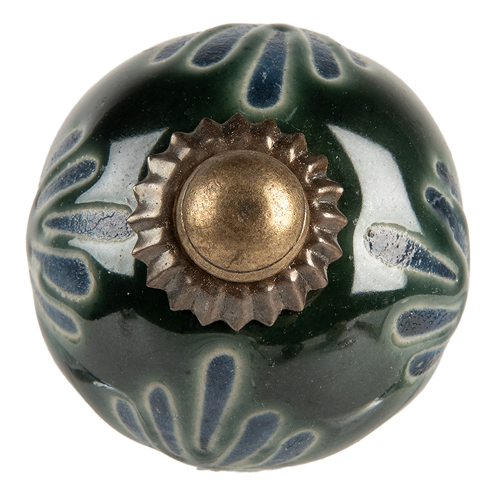 [66052] Doorknob Green Blue Ø 3x3 cm / S4 cm