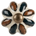 Türknopf Beige Grün Ø 3x3 cm / S4 cm