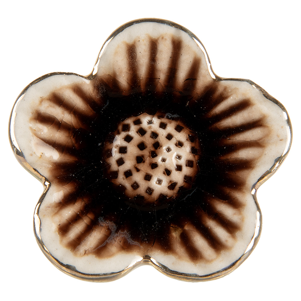 [66056] Doorknob Beige Brown Ø 5x3 cm / S3 cm