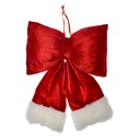 Decorative Bow Red White 22x5x26 cm